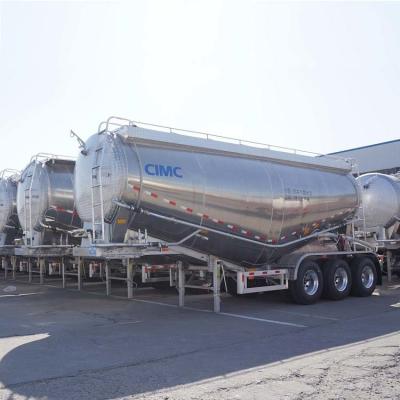 China 4 Axle Lime Powder 30cbm Aluminum Cement Tanker Trailer for sale