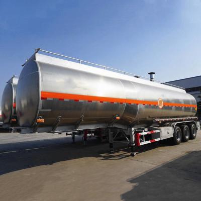 China 3 Aluminiumtanker-Anhänger-Antikorrosions-Erdöl der Achsen-46000L zu verkaufen