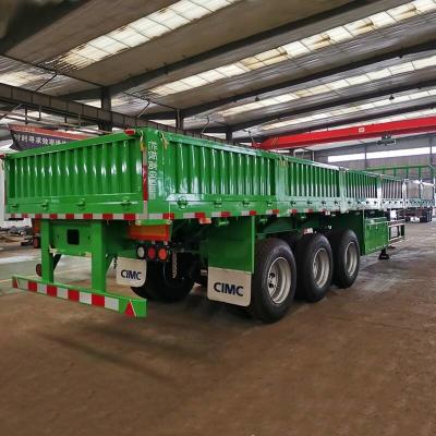 China Q345B hoogte 600mm Zijgevel 3 de Aanhangwagen van de As50t Lading Te koop