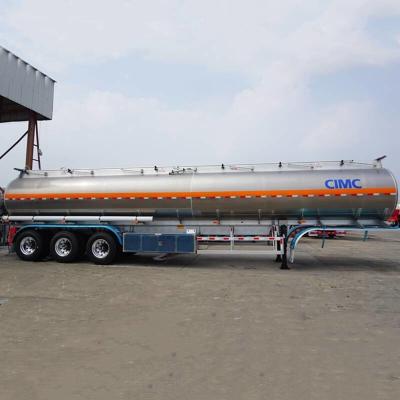 China CIMC 50T Payload 3 Axle 50000L Aluminum Tanker Trailer for sale