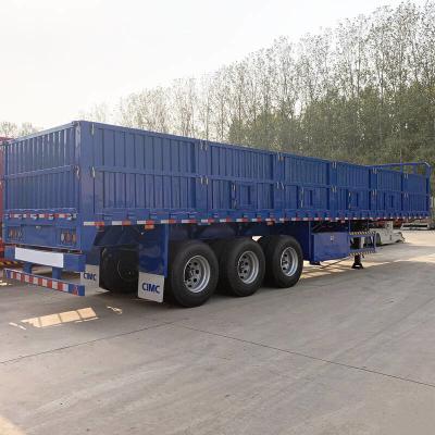 China 800mm CIMC 3 Axle 80T logistics Side Wall Trailer for sale