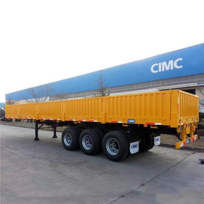 China Cargo Transportation 3 Axle 80T Drop Side Trailer for sale