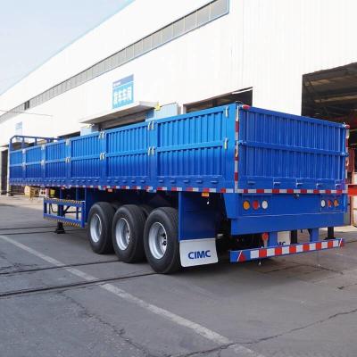 China 800mm Height 50T Dropside Side Wall Cargo Trailer for sale