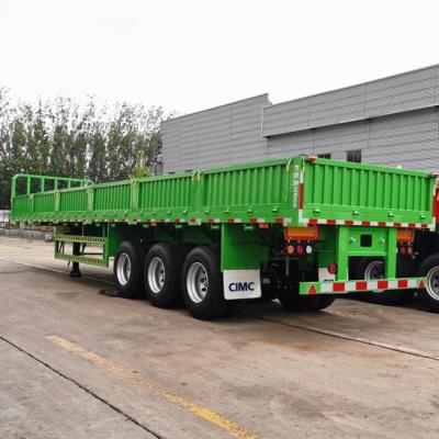 China 50 Tons CIMC Open Top Semi 3 Axle Dropside Trailer for sale