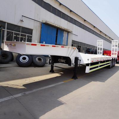 China CIMC Tri Axle Low Loader Trailer for Transport Heavy Duty Machinery for sale