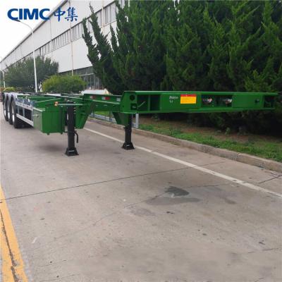 China Tri Axle Chassis CIMC 40ft Container Transport Trailer for sale