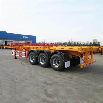 China CIMC 3 Axle 40FT 20ft Shipping Container Delivery Trailer for sale