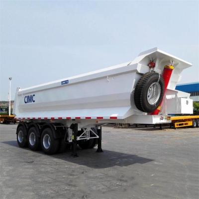 China 80T de aço de grande resistência semi Tipper Trailer Hydraulic Dump Trailer à venda