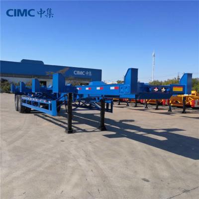 China 3 Axle 40ft Terminal Port Trailer CIMC Bomb Cart Trailer for sale