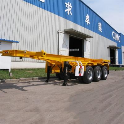 China 60T Loading Container Chassis 20ft Skeletal Trailer for sale