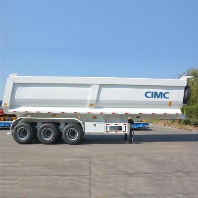 China 60T CIMC Hydraulic 3 Axle 25m3 Dump Truck Trailer for sale