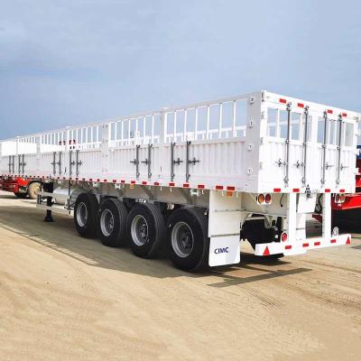 China China CIMC 4 Axle 80 Tonnes Fence Cargo Truck Trailer for sale