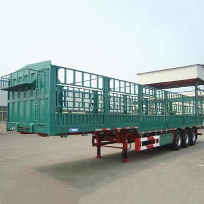 China 3 Axle 60T Gooseneck Fence Semi Trailer For Livestock for sale