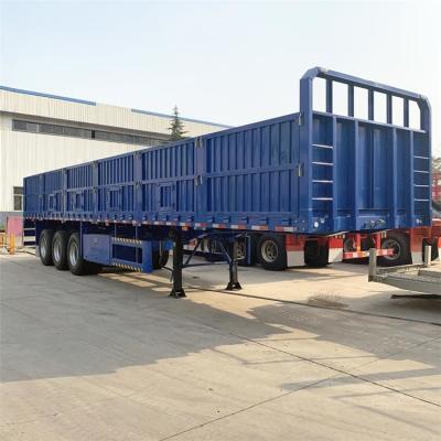 China Ladingslogistiek 3 de Semi Aanhangwagen van de As60t China Zijgevel Te koop