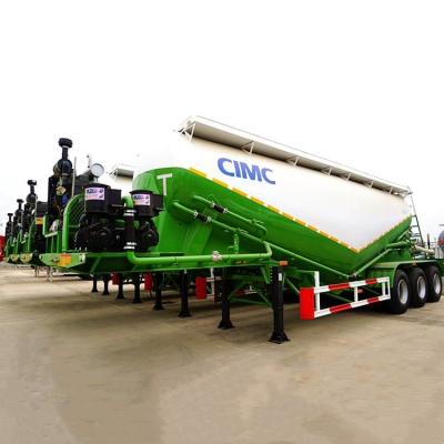 China CIMC 50t Bulk Cement Tanker Trailer Air Suspension for sale