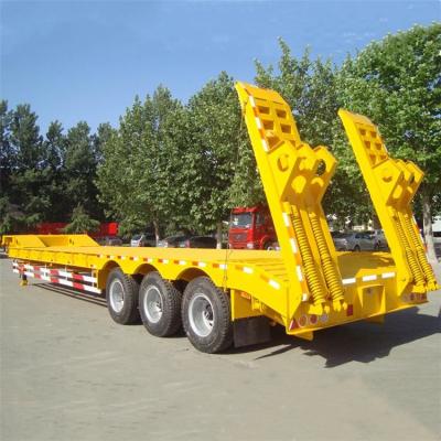 China CIMC 3 Axle 70 Tonne Low Bed Semi Truck Trailer for Sale for sale