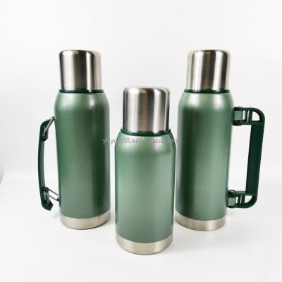 China Best Selling PORTABLE Stainless Steel 1L Yerba Mate Flask Water Bottle Double Wall Insulated Vacuum Flask Coffee Vacuum Thermos for sale