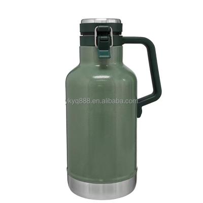 China 1L Stainless Steel Thermos Flask PORTABLE Double Wall Insulated Vacuum Flask With Handle Thermos Flask Custom Hold Color 1000ml Hot Cold for sale