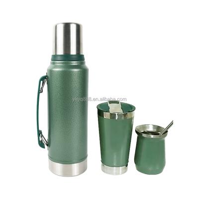 China PORTABLE Custom Colors 1L Stainless Steel Thermos Flask With Handle Water Bottle Flask With Lid 1000ml Double Wall Pouring Vacuum Flask for sale