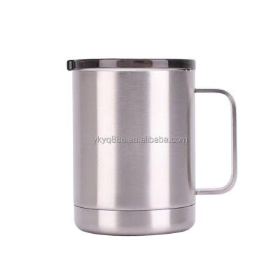 China Amazon 12oz 14oz Leakproof Coffee Mug Stainless Steel Cup Viable Travel Mug With Handle Wine Tumbler Water Mug for sale