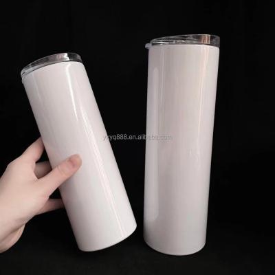 China Double Wall Tumbler Vacuum Lean Custom Durable Non-Slip Lean Sublimation Stainless Steel 20 oz Straight Tumbler With Lid Straw for sale