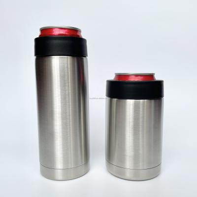 China Custom Viable Outdoor Portable Travel Mug Can Cooler Tumbler 12oz Cooler Slim Beer Water Bottle Holder for sale