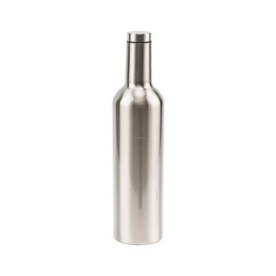 China PORTABLE Custom Logo 25oz Stainless Steel Double Wall Vacuum Insulated Wine Bottle, Wine Gift Cooler For Drinking With Lid for sale