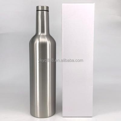 China 750ml Double Wine Bottle Holder Stainless Steel Wine Rack Red Wine Cooler Wall Vacuum Insulated Vacuum Flask for sale