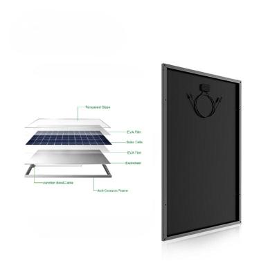 China New Design Monocrystalline PV Module PET Full Black 400 Watt Solar Panel For Rooftop for sale