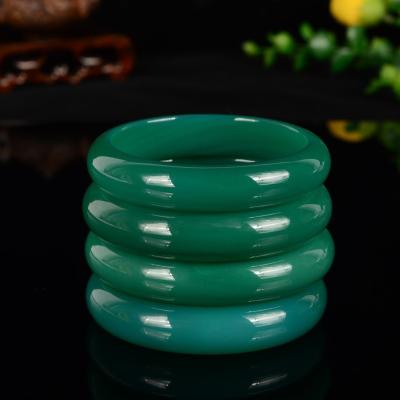 China CLASSIC Brazilian Ice Stone Green Round Bar Agate Bracelet for sale