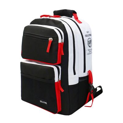 China High School Waterproof Black And White Quilting Bags For Teenagers Girls Travel Rucksack Laptop Bag 15.6 Kids Schoolbag Backpack for sale