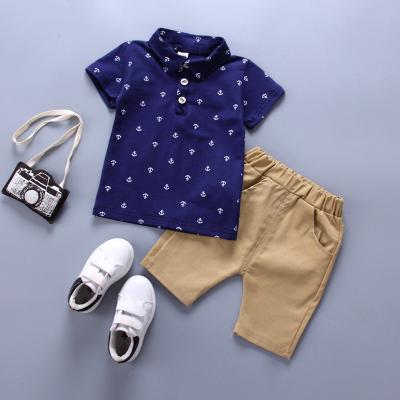 China 2018 Summer New Casual Clothing Sets Baby Boy Cotton Casual Children's Wear T-shirt+ Shorts Pants 2 Pcs Clothing Sets for sale