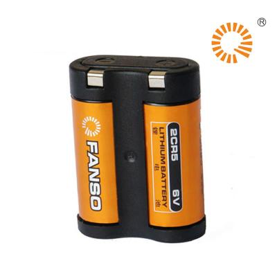 China Fanso Battery Primary Cylindrical Lithium 2CR5 6V LiMnO2 Batteries Lithium Manganese Dioxide Battery 17.0mm*34mm*45.0mm for sale