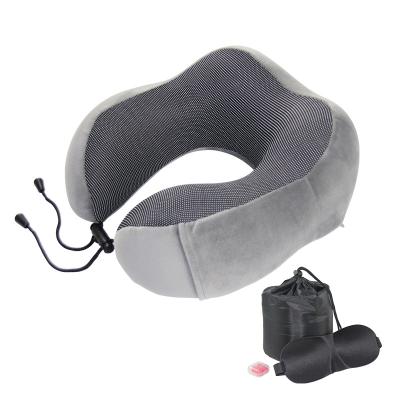 China Custom Memory U Shape Memory Foam Travel Pillow Protect Your Neck for sale