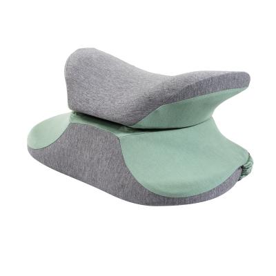 China Multifunctional Folding Memory Foam Bent Slow Rebound 2 In 1 Back Cushion Nap Pillow for sale