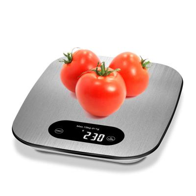 China Cafe Kitchen Scales New Design Cheap Household 15Kg Tempered Glass Backlit Digital LCD Kitchen Weight Scale for sale