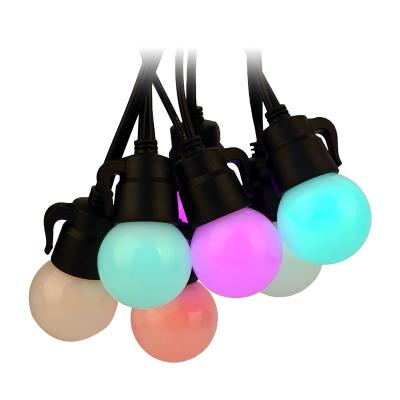 China String Light Ip65 15bulbs Christmas Holiday Multicolor Remote Control Outdoor Waterproof Decoration G40 Led String Light for sale