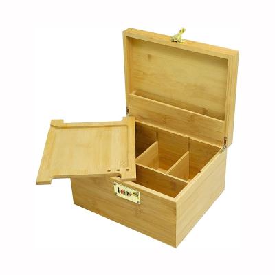 China Smoking accessories weed stash box viable wooden bamboo bongo stash box weed storage box for sale