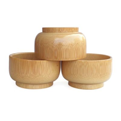 China Handmade 100% Natural Bamboo Tableware Kids Baby Bowl Eco-friendly Sustainable for sale