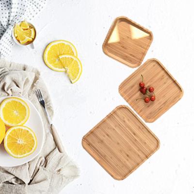 China Sustainable Wholesale High Quality Bamboo Serving Place Plate Dinnerware Sets for sale