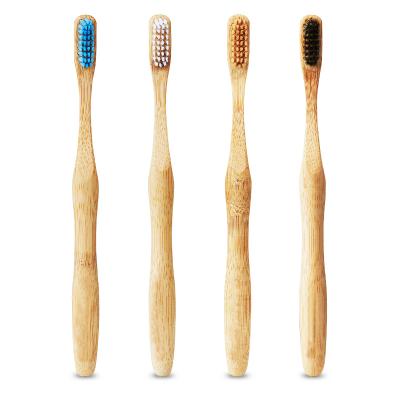 China OEM Biodegradable Toothbrush Charcoal Wooden Toothbrush Cepillos De Dientes De Bambu Disposable Organic Bamboo Teeth Clean Care for sale