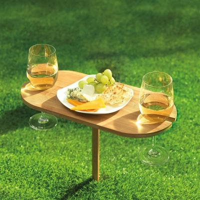 China Simple Folding Portable Outdoor Wooden BBQ Grill Travel Wine Picnic Table Set Camping Bamboo for sale