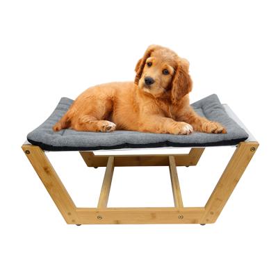 China Sustainable High Quality Modern Luxury Handmade Pet Furniture Hot Selling Bamboo Dog Cat Bed for sale