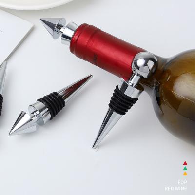 China Custom Viable Custom Wine Stopper Sphere / Cone Empty Wine Bottle Stopper for sale