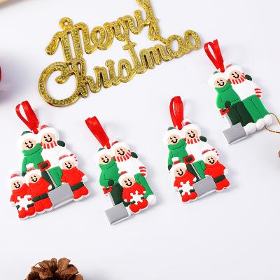 China Christamas Decoration 2021 PVC Christmas Decoration Accessories DIY Programmable Cartoon Character Christmas Tree Ornaments Pendant for sale