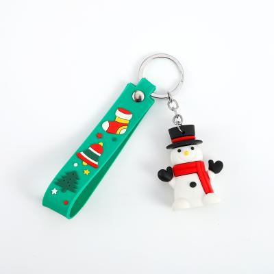 China Wholesale Promotion Gift Christmas Accessories Santa Claus Key Hooks Cute Snowman Wholesale Accessories Chain Pendant Chaveiro Gift for sale