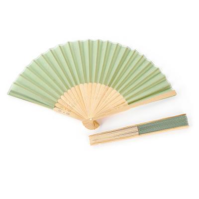 China Europe low price custom printed bamboo folding hand paper fan for promotion without gift box for sale