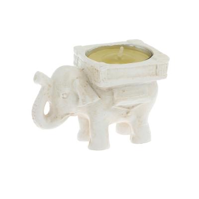 China Weddings Wedding Favors Blessed Elephant Ivory-Finish Antique Tea Light Sconce for sale