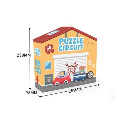 China Friendly Material Manufacturer Kids Educational Paper Card Puzzle Toys Funny Orbit Puzzle Magnetic Circuit For Children for sale