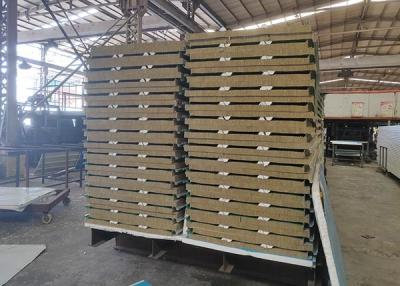 China Customized Size  Steel Sandwich Panel Easy Forming Rockwool Zinc Coated for sale